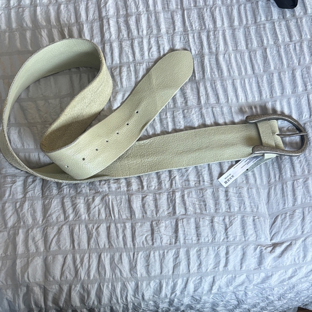 We The Free Cream Belt with Silver Buckle